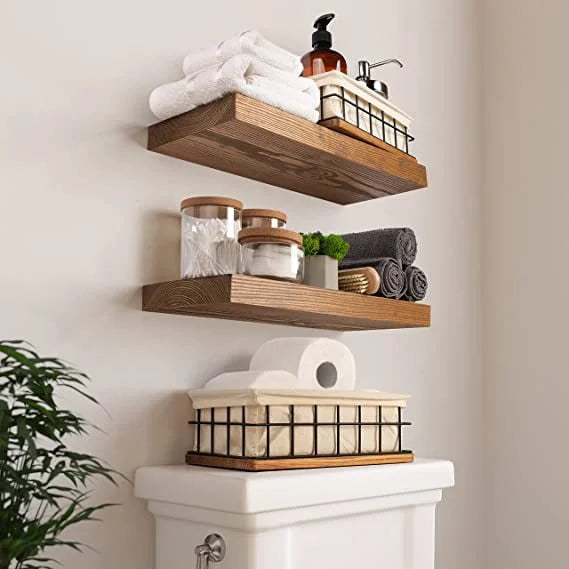 Artisanal Wooden Floating Shelves