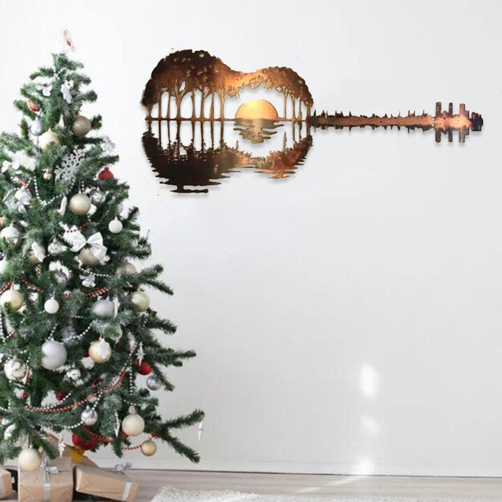 AngelStrings – Handmade Abstract Angel Guitar Metal Art