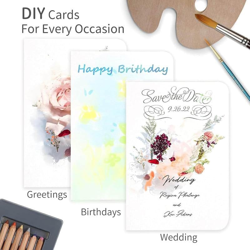 VividBrush | Blank Watercolor Cards with Envelopes