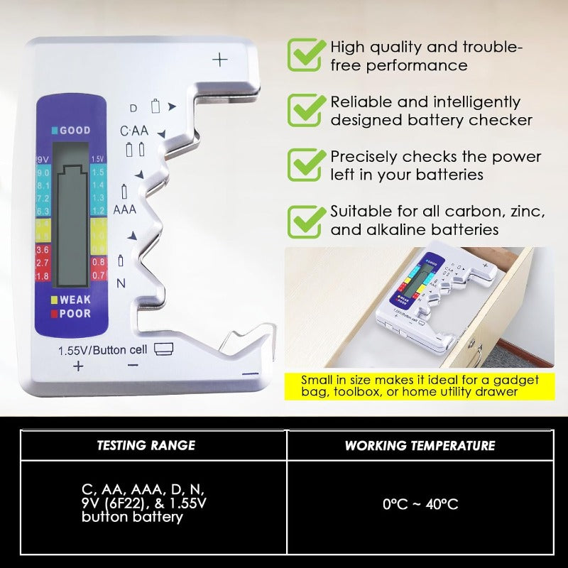 PowerCheck – Digital Battery Tester