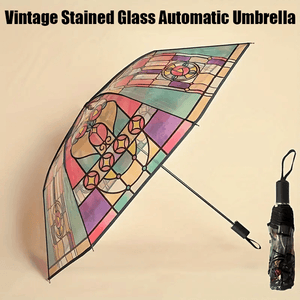 ClearVista | Hand-Painted Stained Glass Umbrella