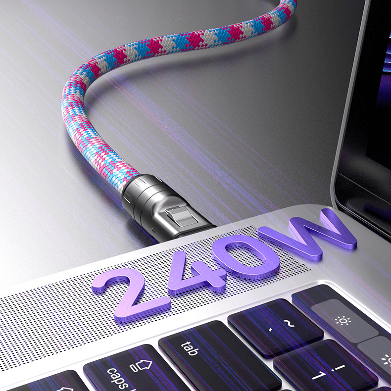 ChargeBand - Wearable 240W Fast-Charge Cable