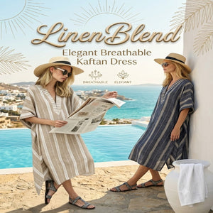 LinenBlend – Elegant Breathable Kaftan Dress