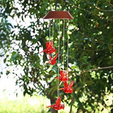 Sunlit Cardinal Bird Wind Chime