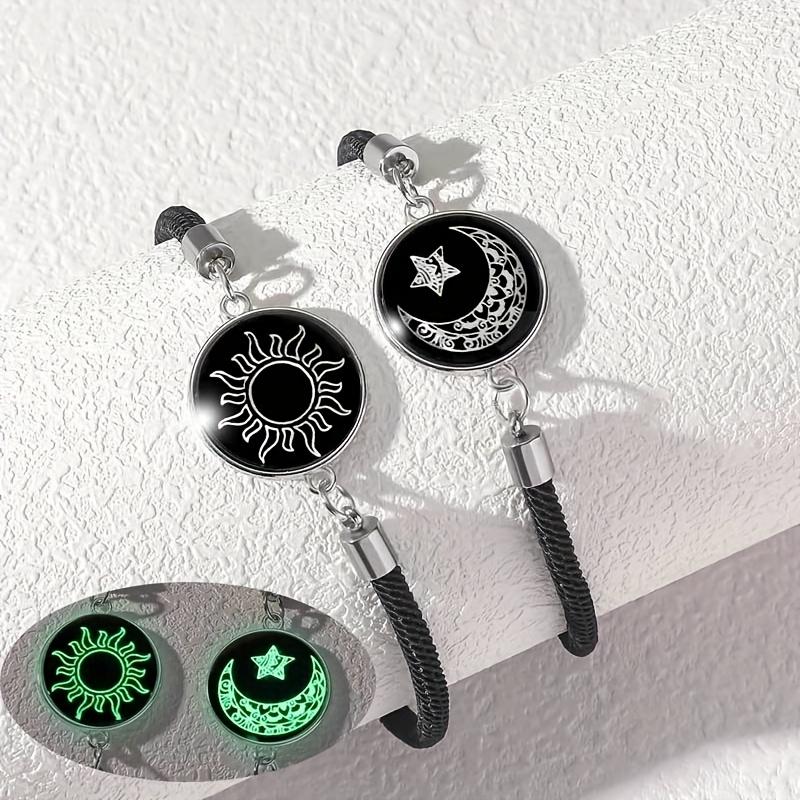 Sun & Moon Bracelets – 2-Pack Luminous Couples Jewelry for Long-Distance Love