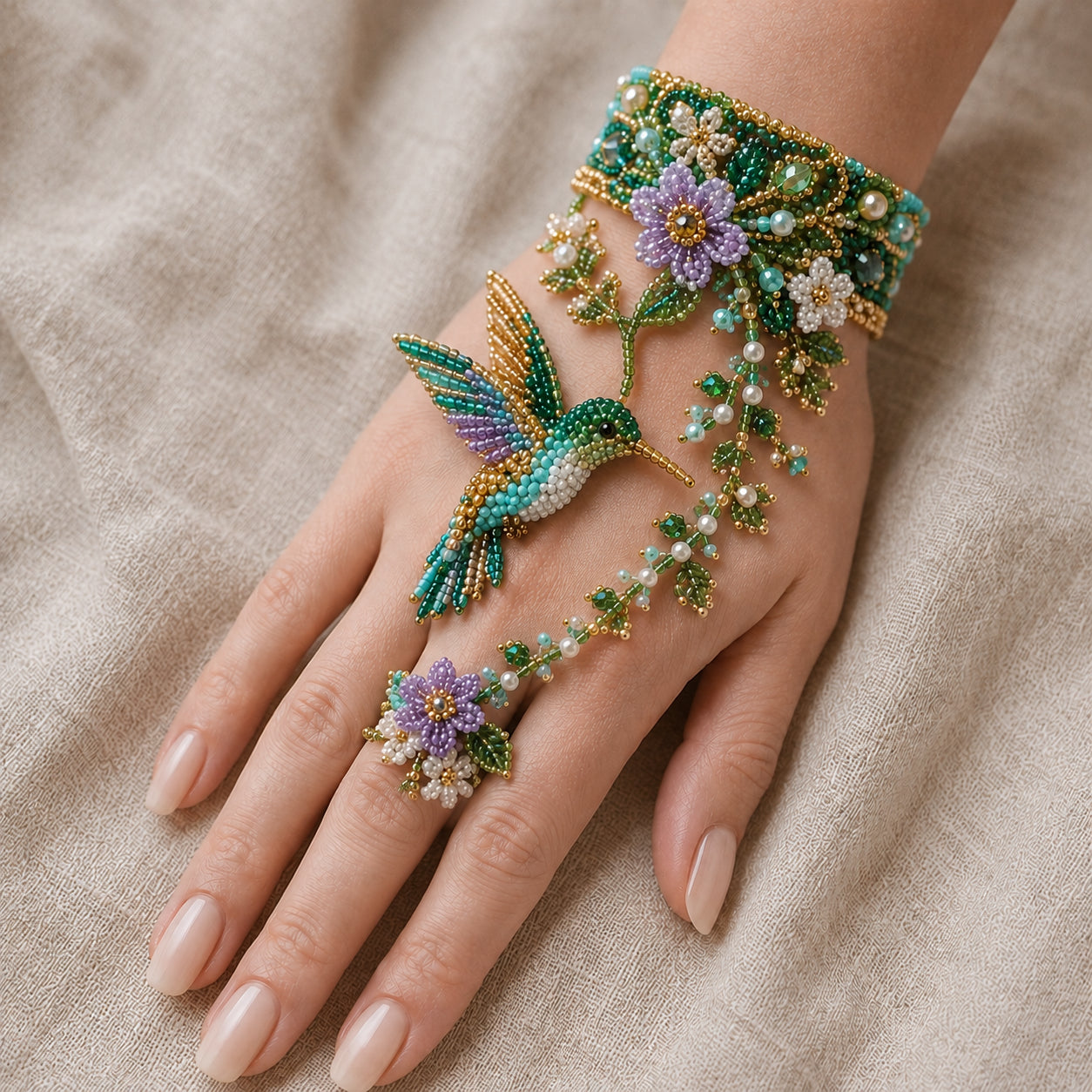 🔥 49% OFF – DIY Beaded Hand Bracelet Kit – Create Your Own Wearable Art🔥Last 4 hours🔥BUY 3 GET 1 FREE (Add 4 Pcs To Cart)