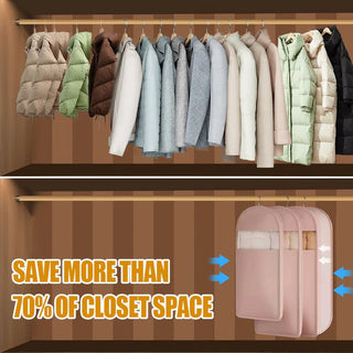 GarmentGlow – Sleek Hanging Storage Bag with Space Saving Zip