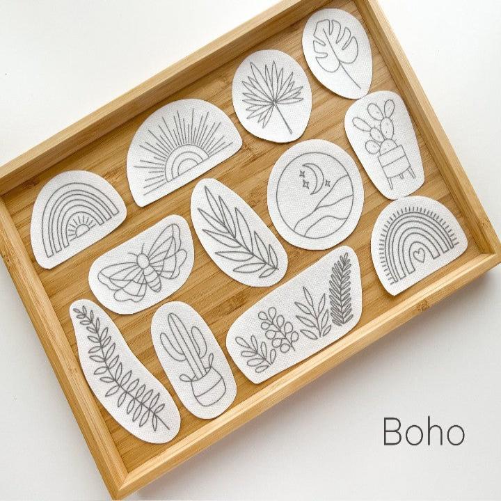 AquaPetals - Water Soluble Embroidery Pattern (25 PCS)