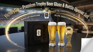 VictorySip – Premium Trophy Beer Glass & Bottle Opener Set