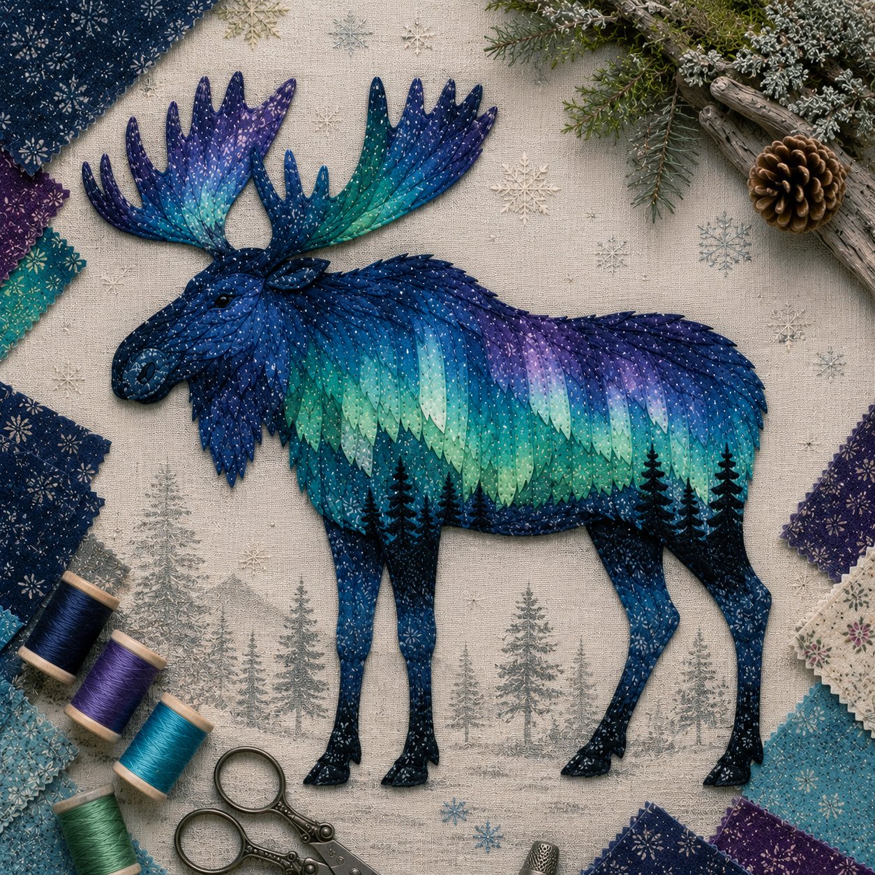 SkyStitch – Northern Lights Patchwork Kit