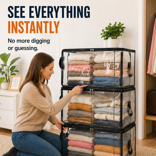 📦Large Heavy-Duty Thick Plastic Clear Storage