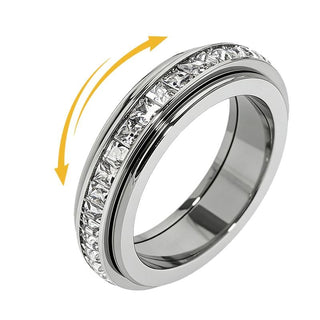 Anxiety Rings for Women and Men  Stainless Steel Spinner Fidget Band Rings