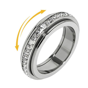 Anxiety Rings for Women and Men  Stainless Steel Spinner Fidget Band Rings