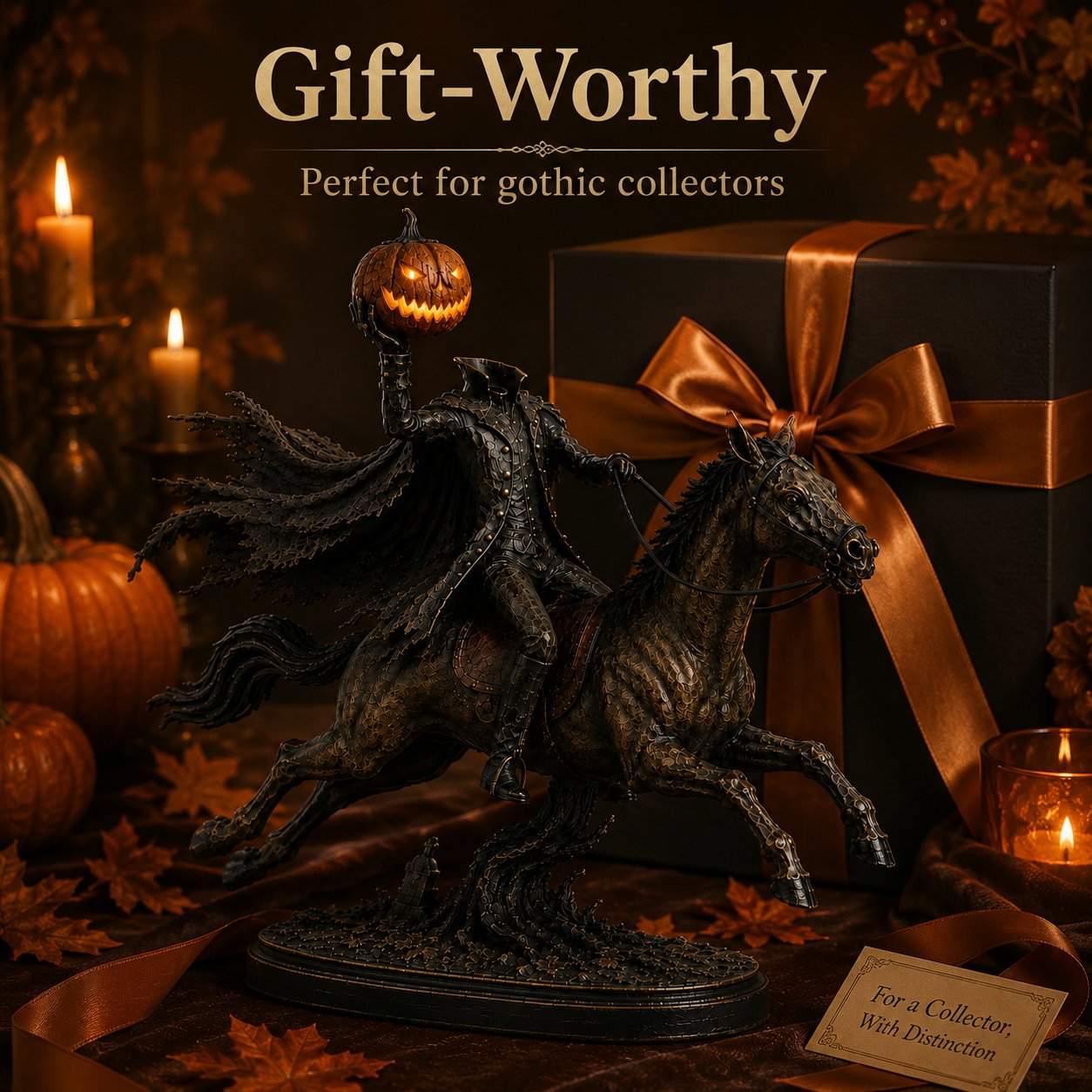 MidnightChase – Headless Horseman Halloween Statue