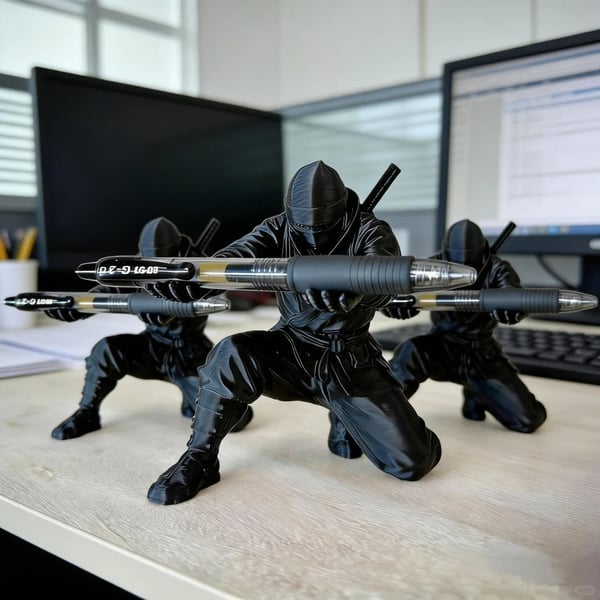 🔥⚔️3D Printed Samurai Pen Holder Desk Organizer