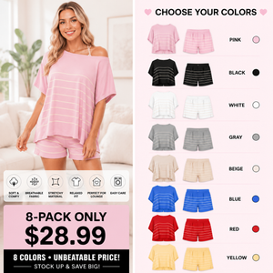 BellaVive – Chic Striped Loungewear Outfit Set