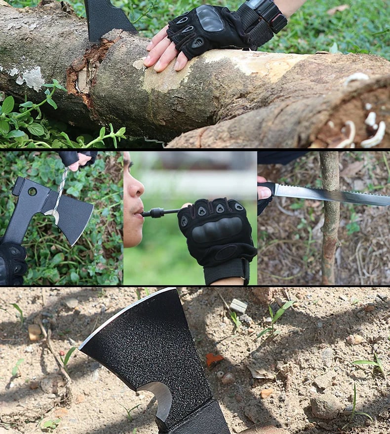 IronWolf - Tactical Outdoor Axe with Accessories
