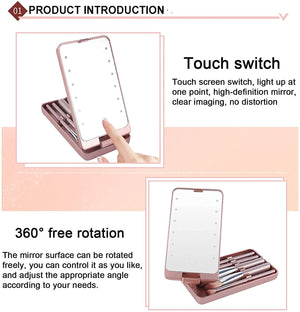 LumiBrush - Portable LED Makeup Brush Kit