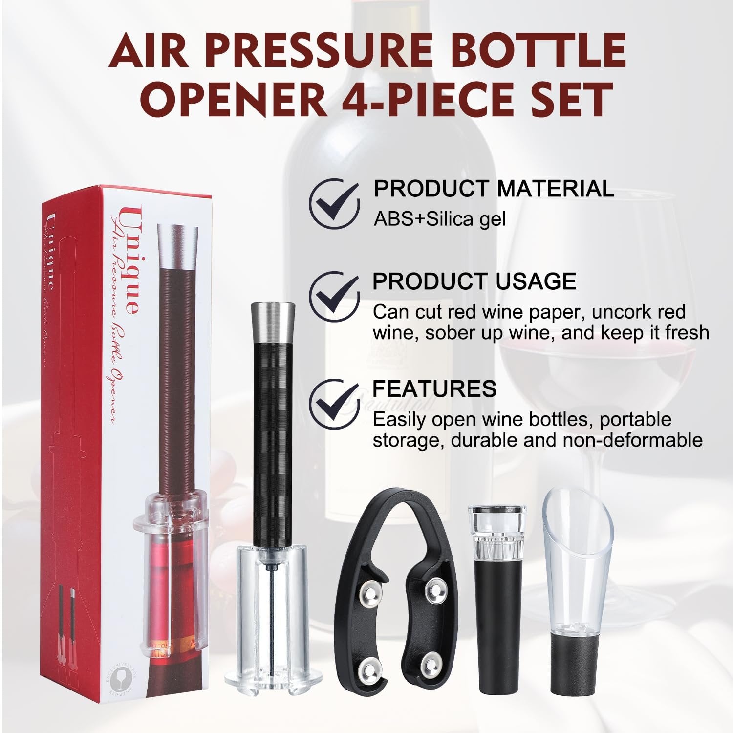 AirSpiral – Premium Air Pump Wine Bottle Set