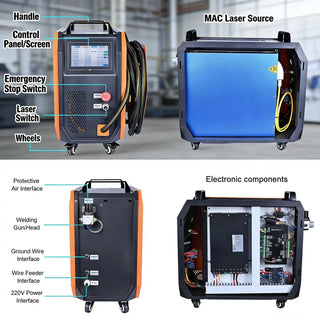 4 IN 1 1000W 1500W 2000W Laser Welding Cleaning Cutter Machine Air