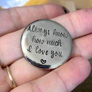 ✨Festive Selection🎁 - Handmade Heartfelt Pewter Pocket Tokens