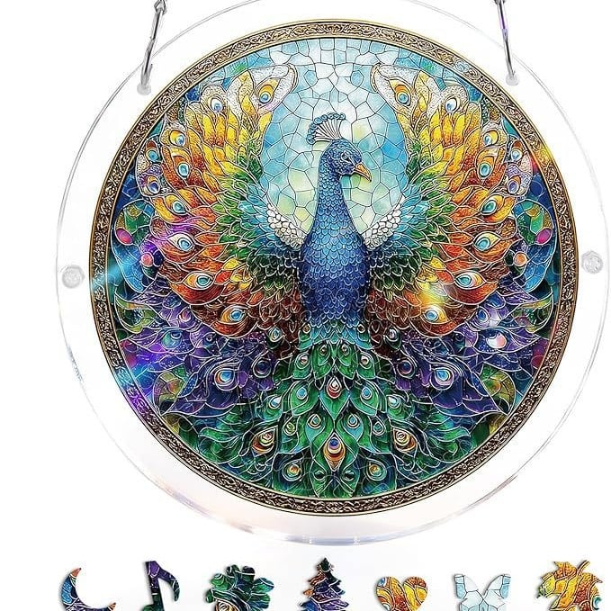 EmeraldFlame –  Acrylic 80 Pcs Suncatcher Puzzle