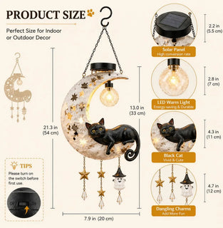 MoonGlow – Solar Crescent Moon Cat Lantern