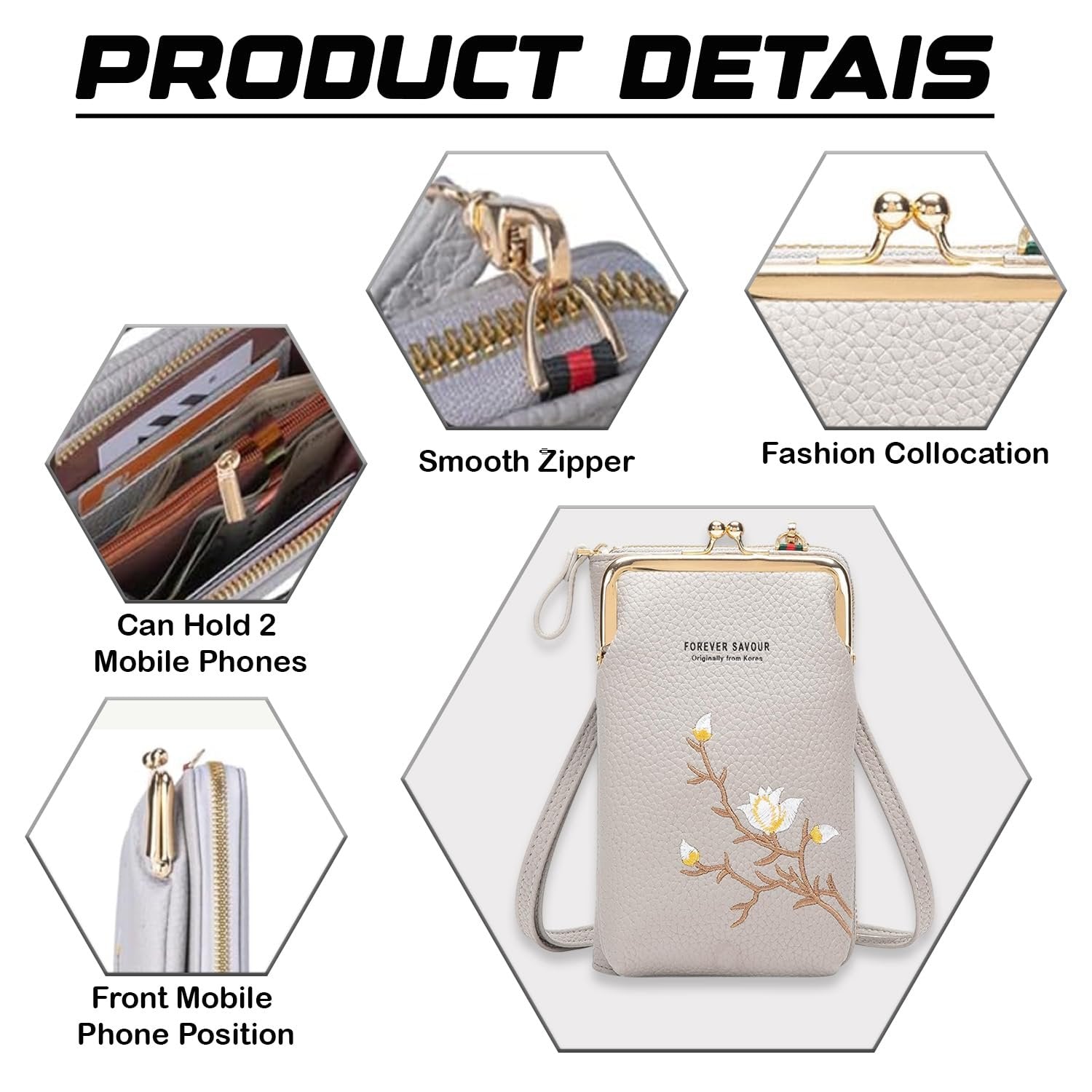 UrbanChic - Women’s Crossbody Wallet & Phone Carrier