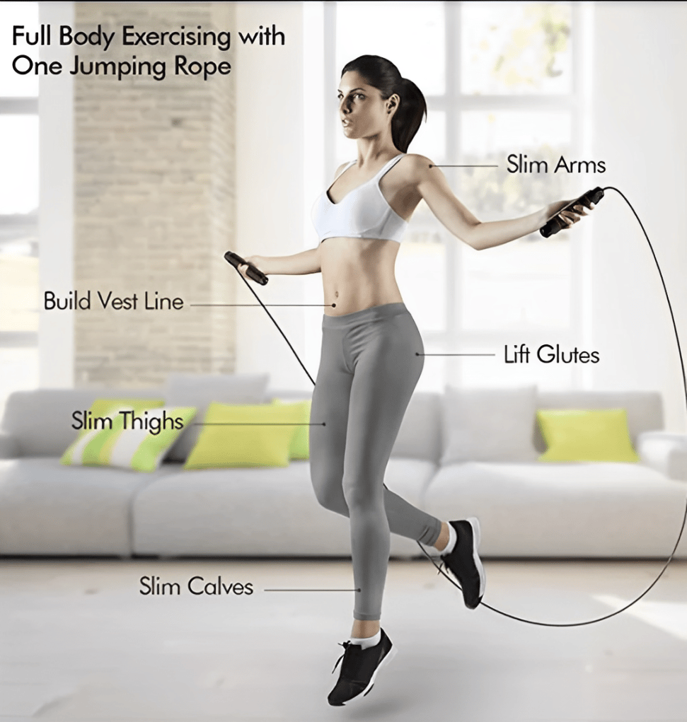 PulseFit - 2-in-1 Weighted Digital Jump Rope for Total Body Burn