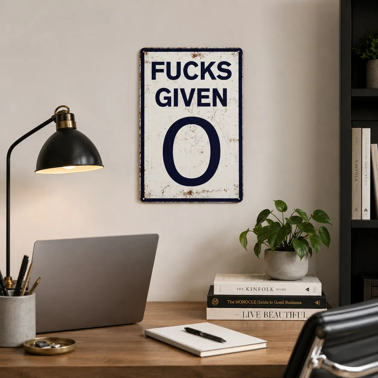 LaughLimit – Vintage Zero Given Metal Wall Sign