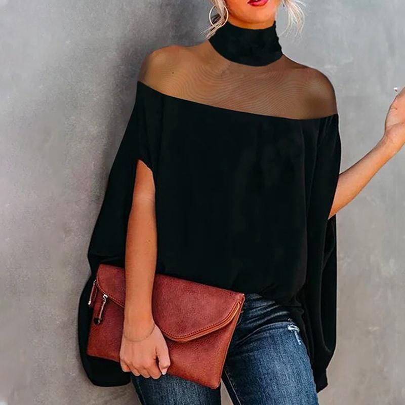 Velora - Casual Batwing Sleeve Blouse