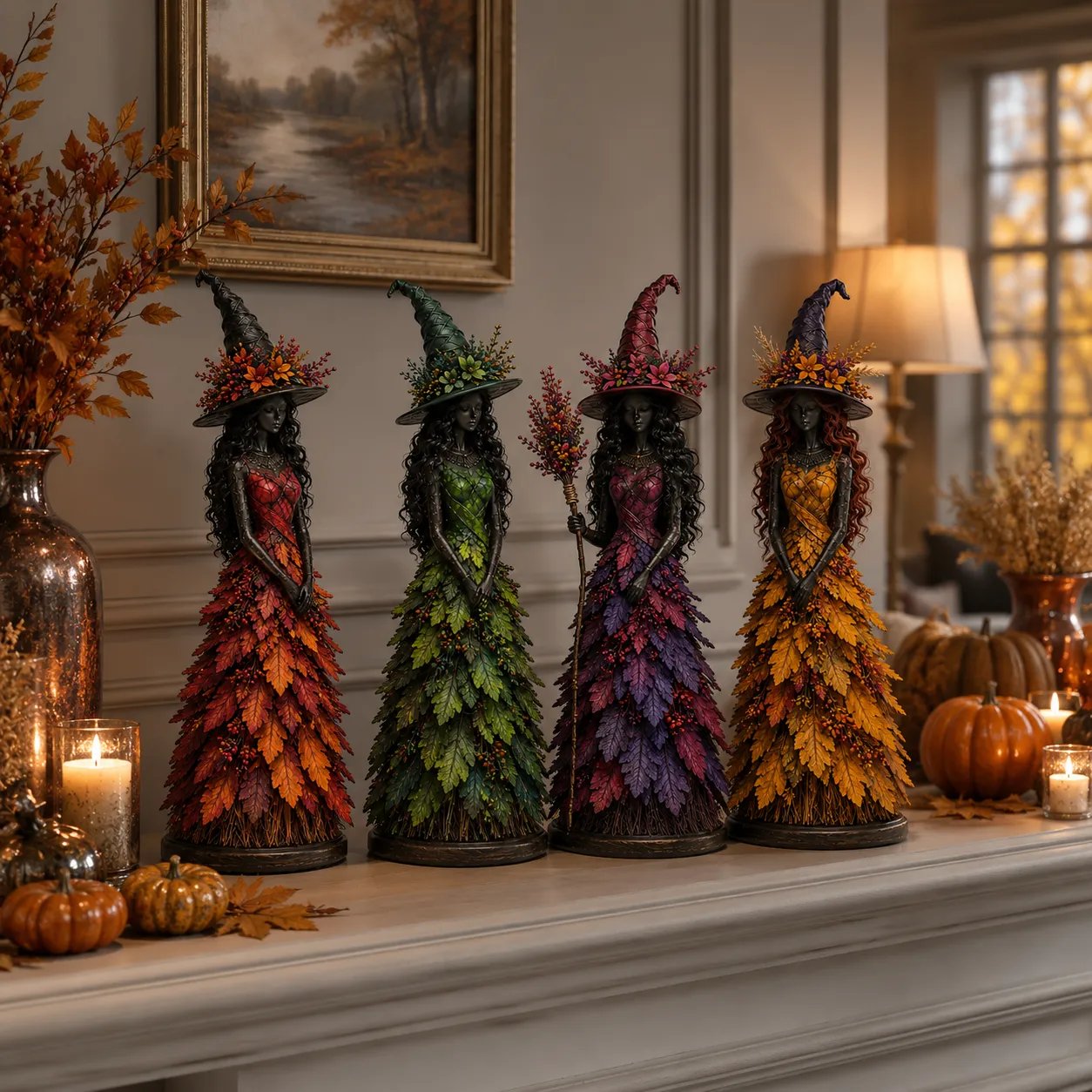 AutumnCharm – Enchanted Witch Figurine