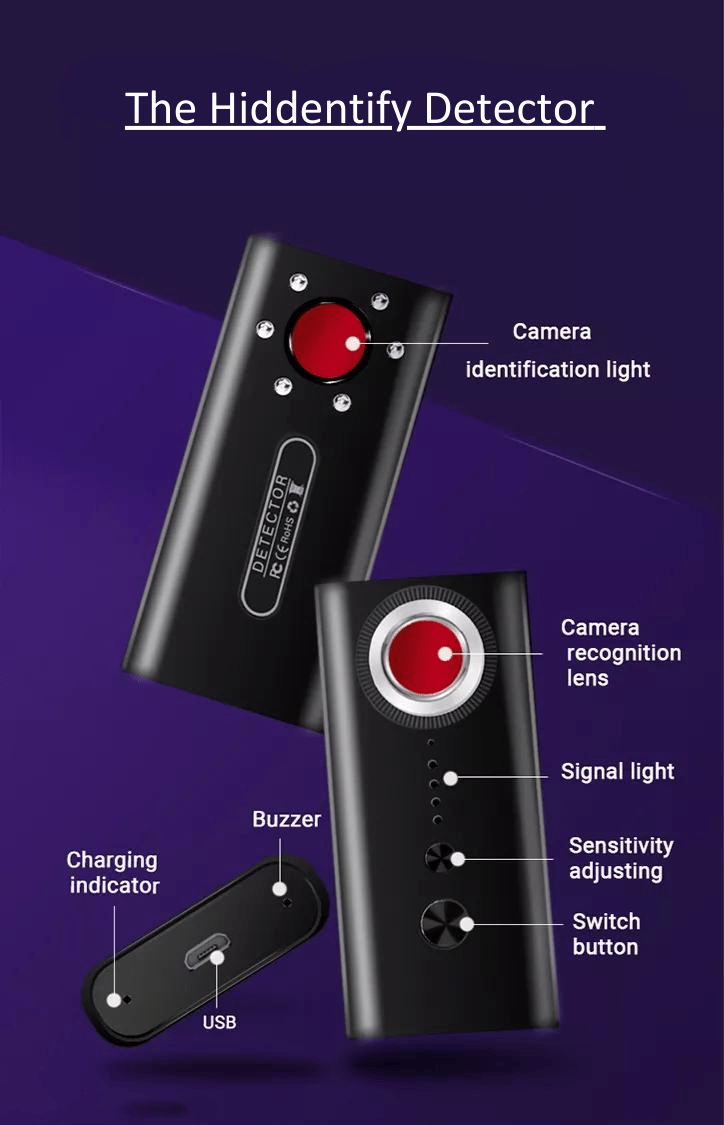 Hiddentify® Hidden Camera and GPS Tracker Detector