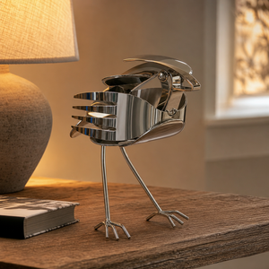 RobinForge – Handcrafted Scrap Metal Robin Sculpture