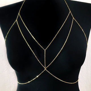 AuraChic – Statement Layered Chain Bra
