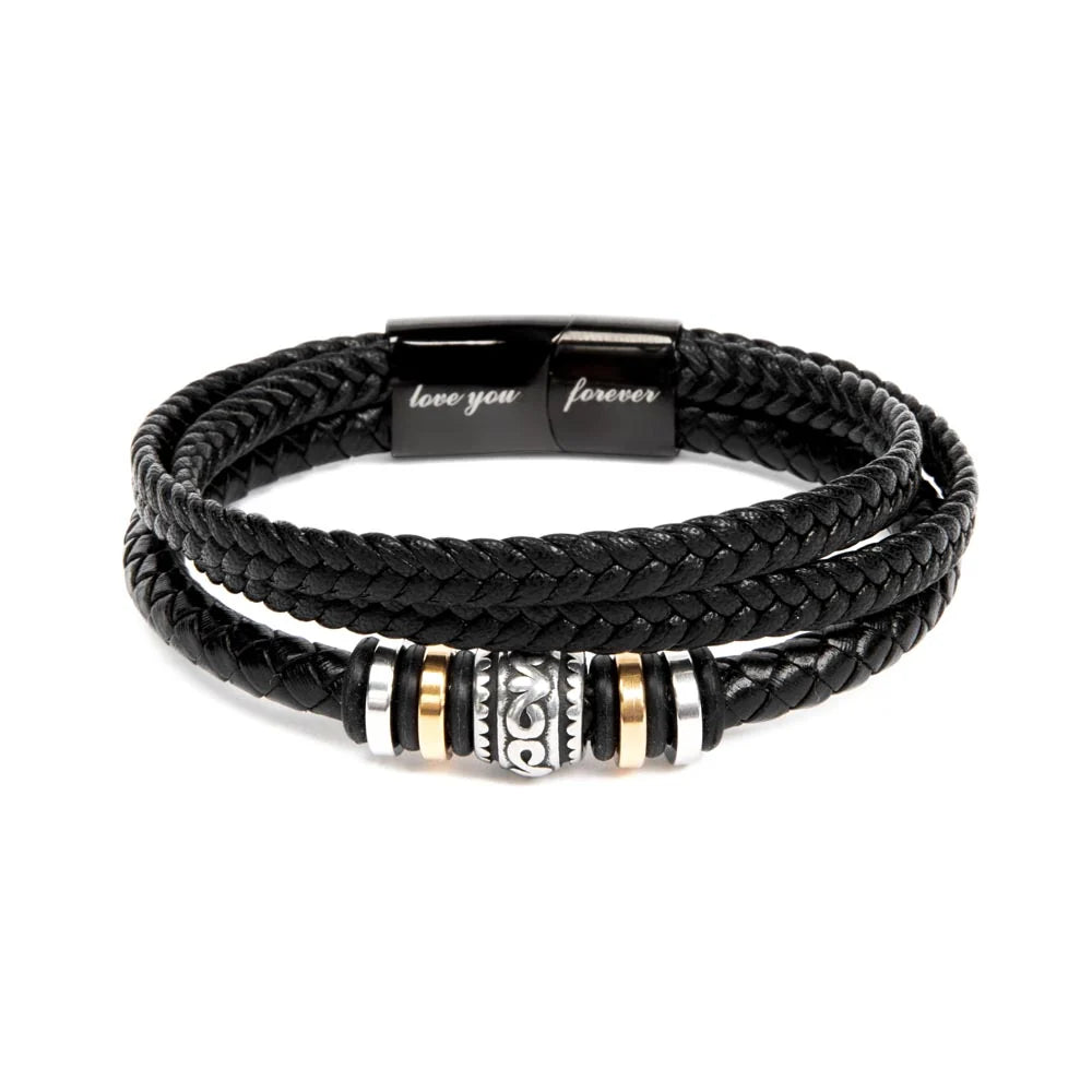 ForeverBond –  Love You Forever Leather Bracelet