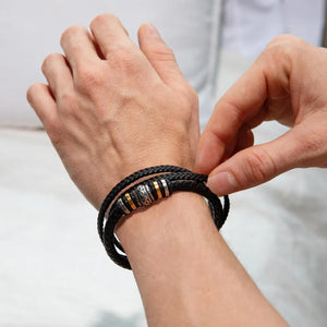 Your Smile - Mens Leather Bracelet   From Mom