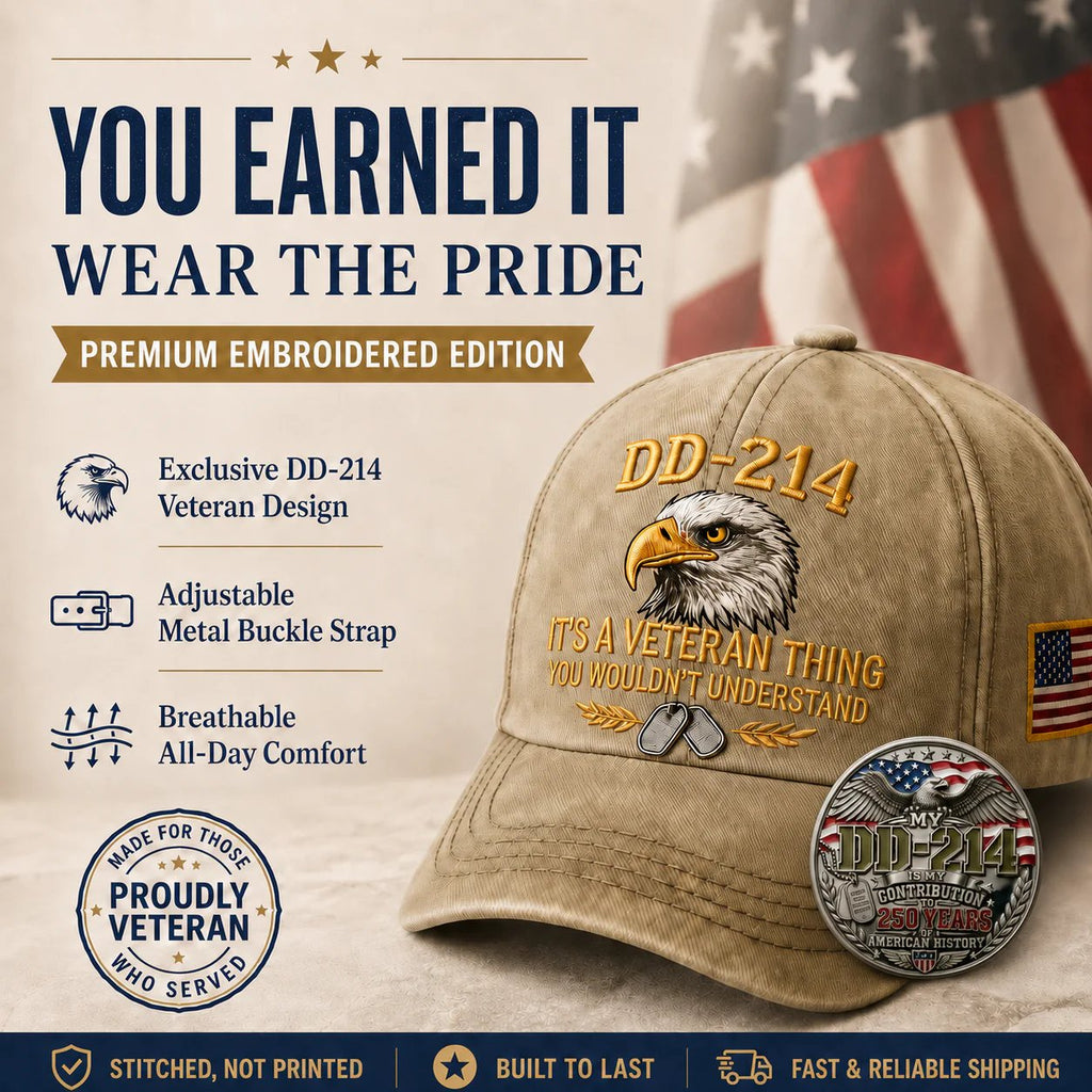 HonorWear – 3D Embroidered Veteran Cap