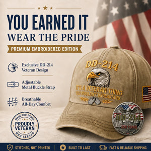 HonorWear – 3D Embroidered Veteran Cap