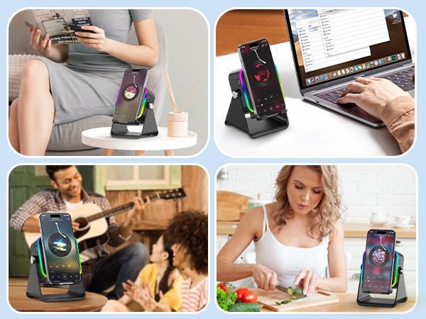 BeatBeam - Wireless Speaker, RGB Lights & Power Bank Stand