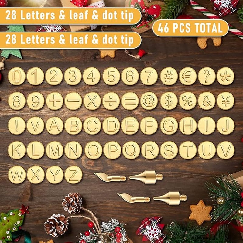 EngravePro – Copper Alphabet Wood Burning Set