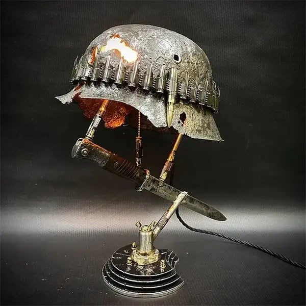 Heritage Luminary - Stahlhelm Helmet Table Lamp marnetic
