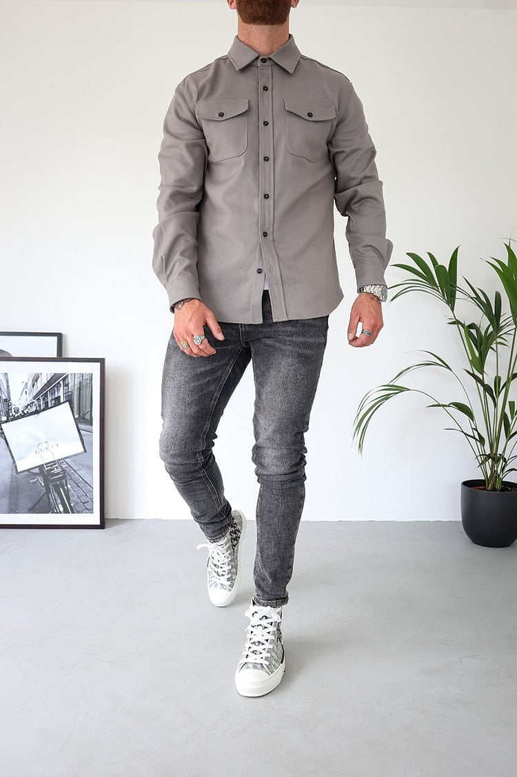 LuxeLayer – Casual Button Down Shirt Jacket