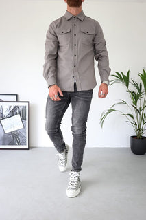 LuxeLayer – Casual Button Down Shirt Jacket