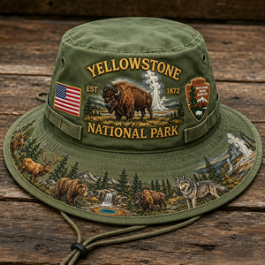 🇺🇸 Last Day Promo: 49% OFF 🦬 - Yellowstone National Park Adventure Boonie Hat