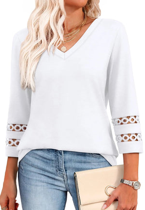 VivaVee | Trendy Long Sleeve V-Neck Tee