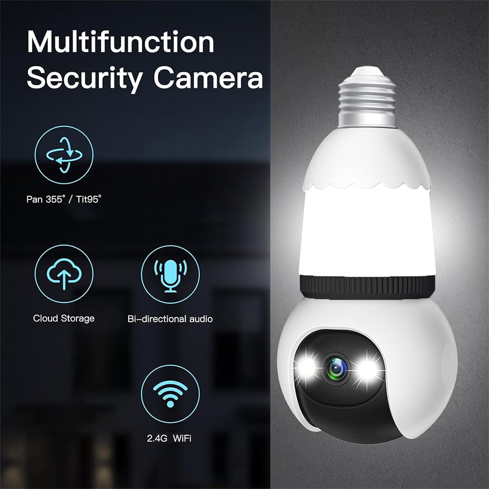 BrightWatch – 4MP Wireless Light Bulb Camera