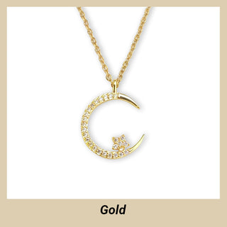 LunaGlow – Bright Night Moon & Star Necklace