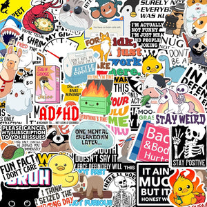 LaughPack – 130-Piece Funny Saying Sticker Set