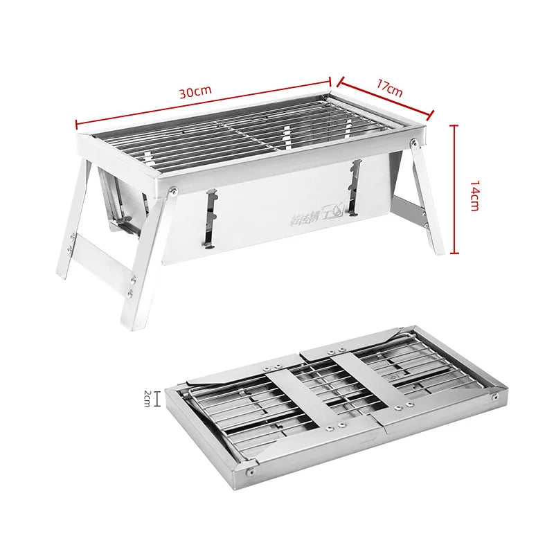 CampGrill – 3 Height Adjustable BBQ Grill with Carry Bag